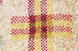 detail of pattern darning