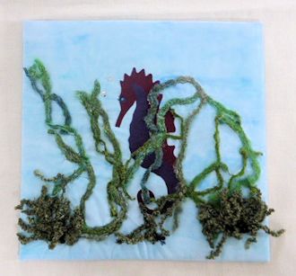 Seahorse in kelp Lydia Eaton